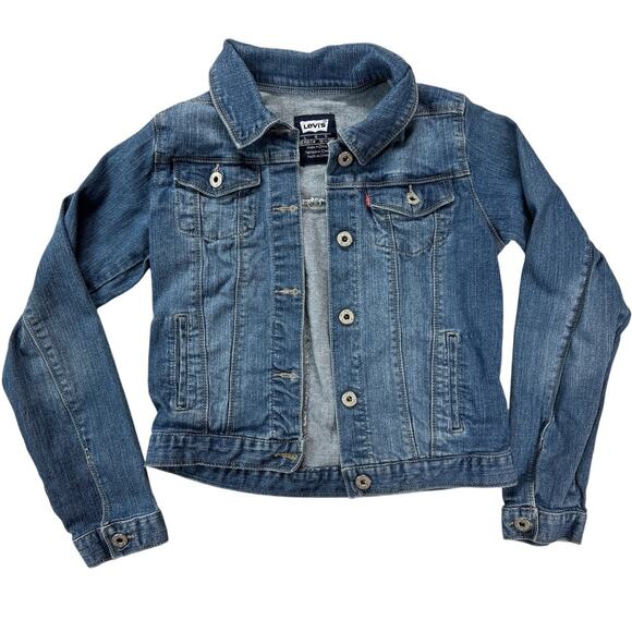 LEVIS Big Girl‎ Denim Trucker Jean Jacket Size 12-13 Years - Picture 1 of 4